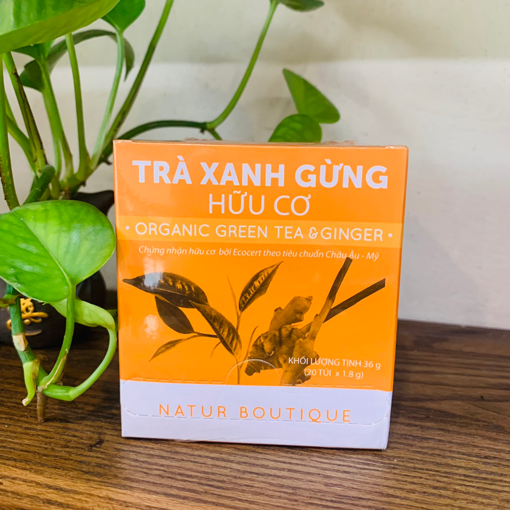 Trà xanh gừng hữu cơ Fito 20 túi lọc