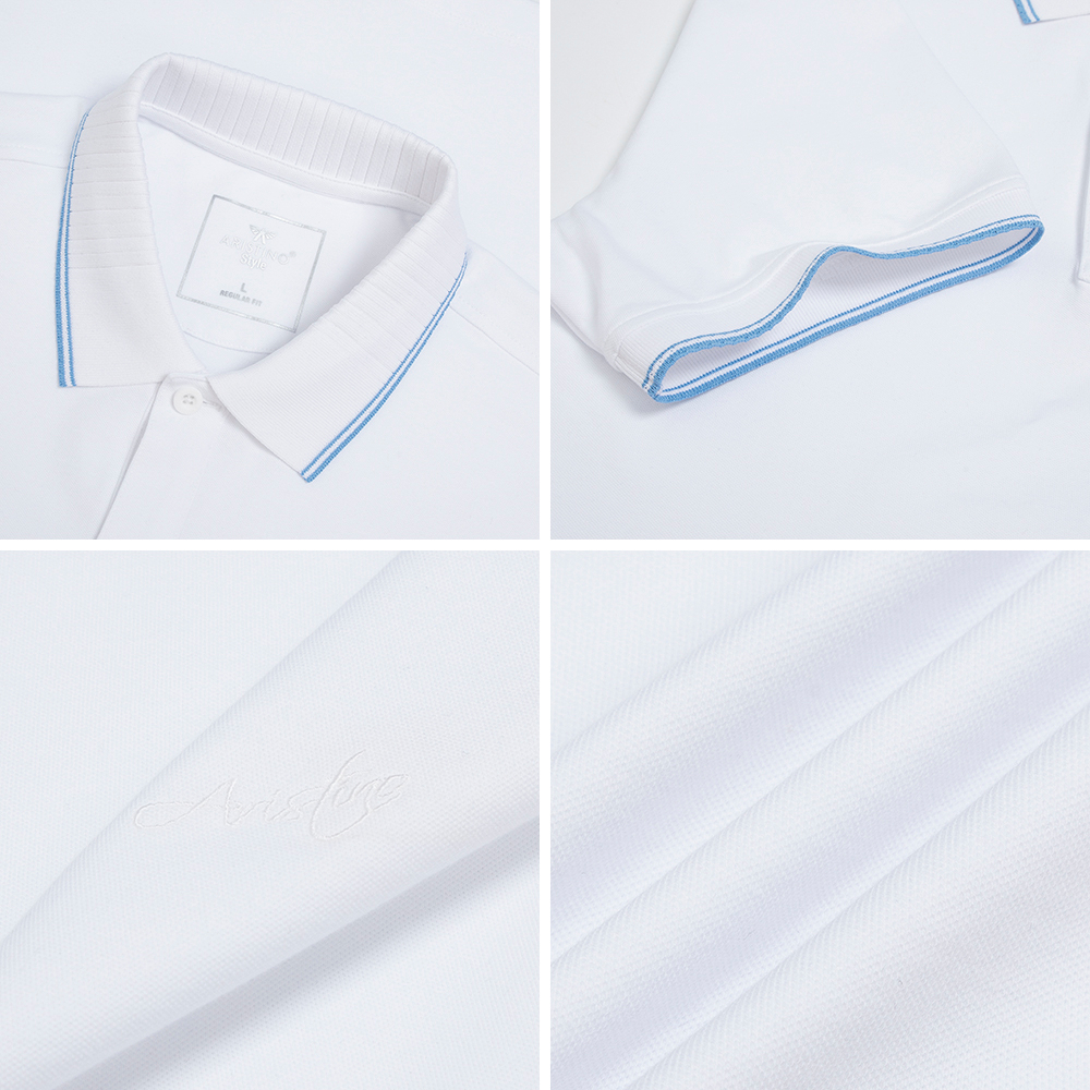 Áo polo ngắn tay ARISTINO phom suông nhẹ, chất cotton mềm mại, thoáng khí - APS035S3