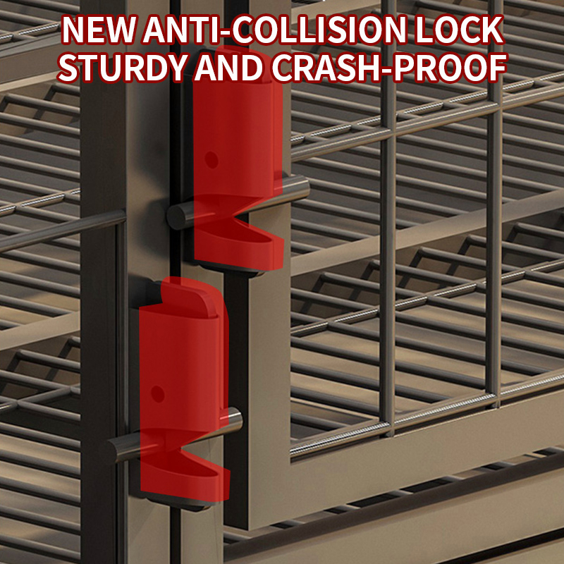 Chó lồng kim loại màu đen đậm 110 * 72 * 95CM với khay giếng trời 4 bánh Pet Bank Villa Hàng rào không gian miễn phí lớn