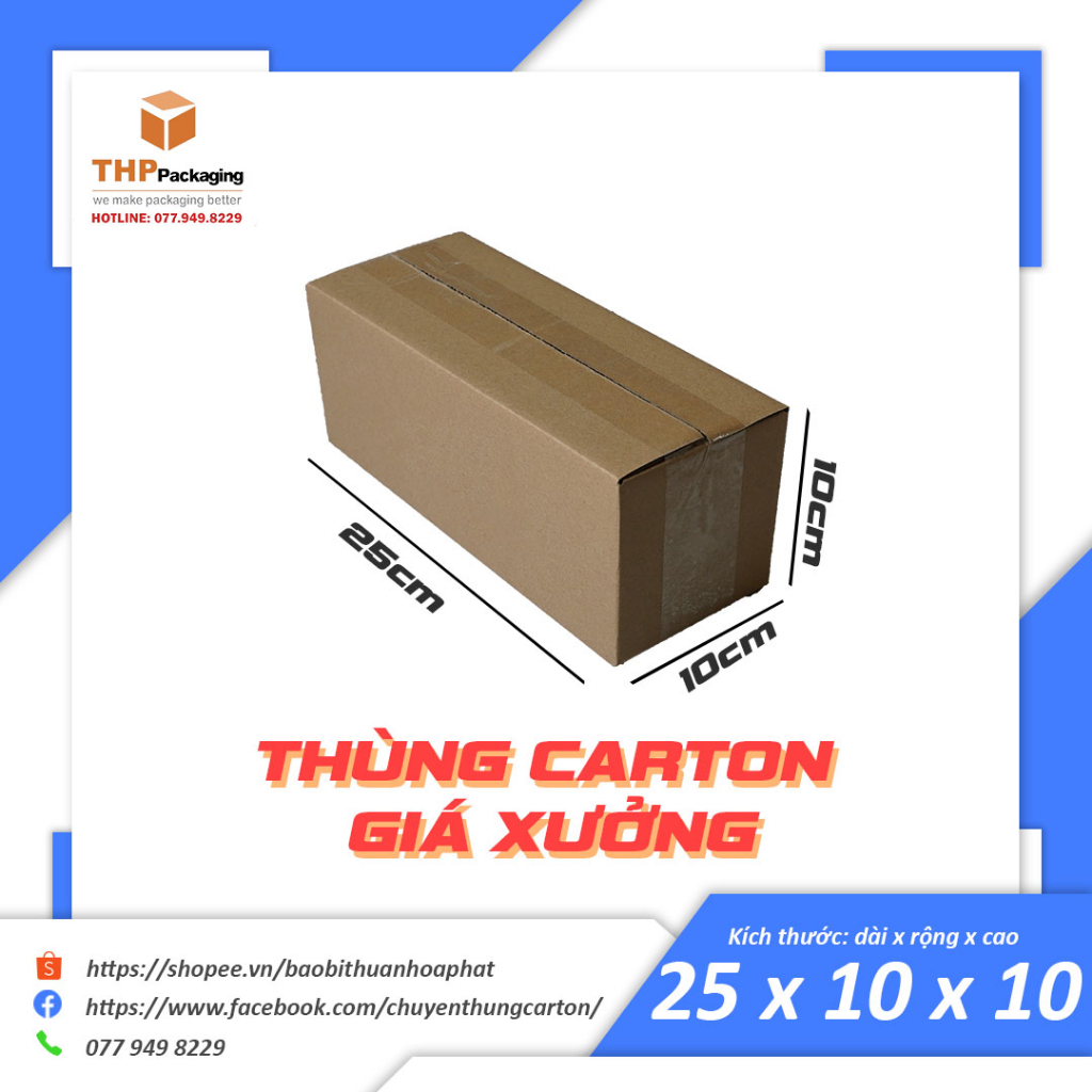 25x10x10 thùng giấy carton