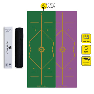 Thảm cao su Ruby yoga - Thư viện Yoga - Kích thước 183cm x 68cm x 4,5mm, Chất liệu cao su chống trơn trượt