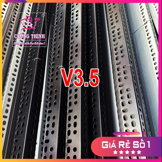 Thanh sắt v lỗ v3.5 mm dài 20-30-40-50-60-80cm. thép v lỗ đa năng. sắt lắp ráp khung kệ v lỗ