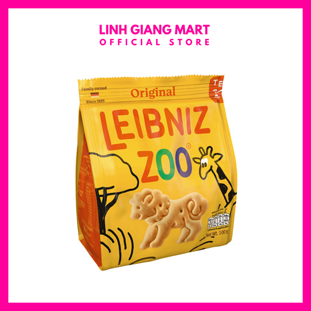 Leibniz Zoo Original - Bánh Quy Bơ Hình Con Vật Trong Sở Thú - Hàng Chuẩn CHLB Đức - Gói 100g