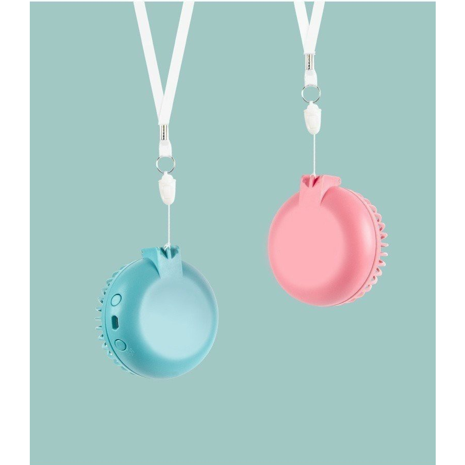 Quạt A8 có gương soi tiện lợi, có đèn, dây đeo