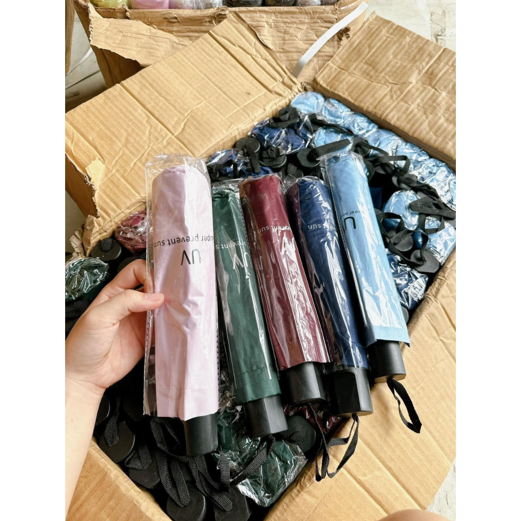 Ô dù chống tia UV - tia nắng logo dập 2 lớp chuẩn hãng