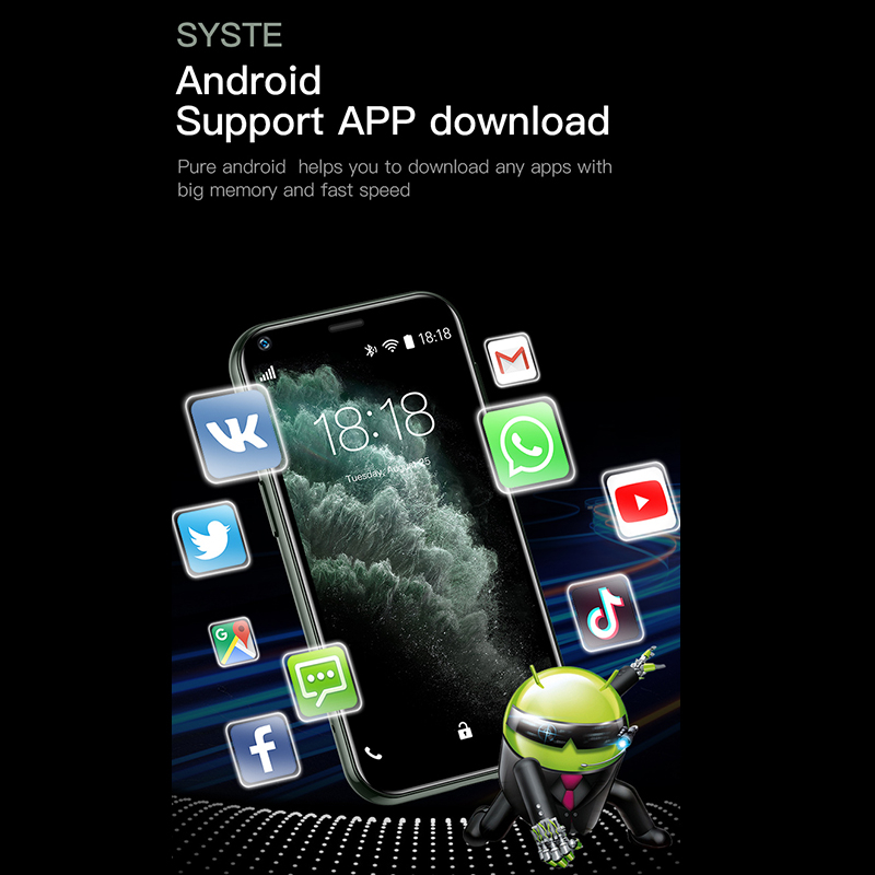 XS11 Chính Hãng 100% điện thoại di động 2.5 inch Full HD hỗ trợ 2 thông minh SIM 4G Android chơi game