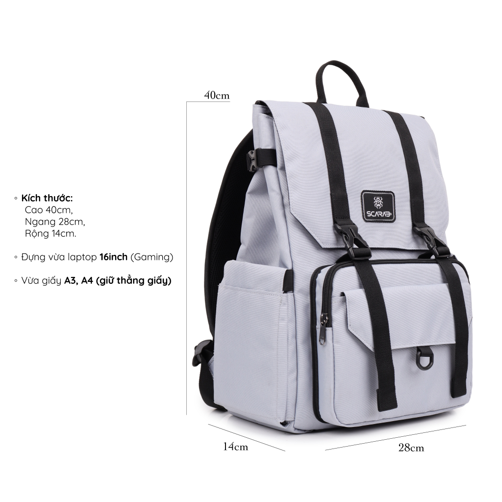 Balo Đi Học, Đi Chơi SCARAB - ADVENTURE Unisex