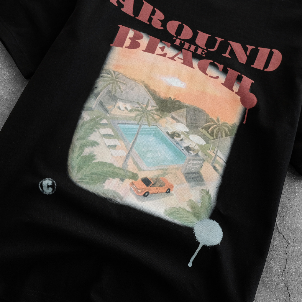 Áo thun nam nữ oversize CANDLES RESORT T-SHIRT hình in khổ lớn sắc nét chất liệu cotton 100% 280gsm