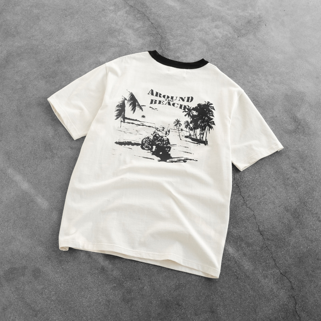 Áo thun nam nữ oversize CANDLES MOTOR T-SHIRT hình in hai mặt sắc nét chất liệu cotton 100% 280gsm