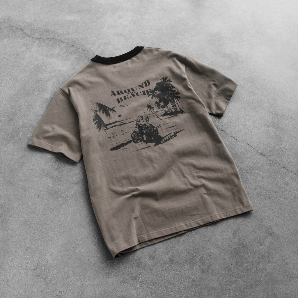 Áo thun nam nữ oversize CANDLES MOTOR T-SHIRT hình in hai mặt sắc nét chất liệu cotton 100% 280gsm