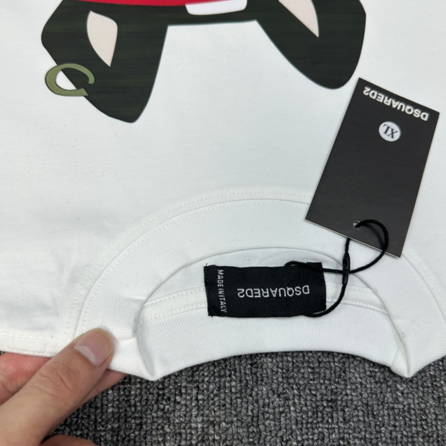 Áo Thun Nam DSQ 028 Hình In Chú Cún Sắc Nét Vải Cotton Cao Cấp Co Dãn 4 Chiều