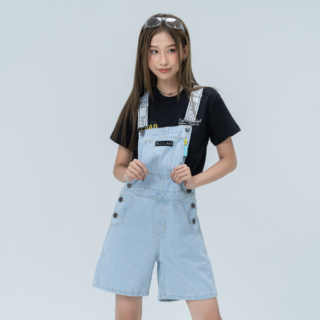 Quần Short Yếm Unisex BOO Thêu Logo BOOLAAB IF07