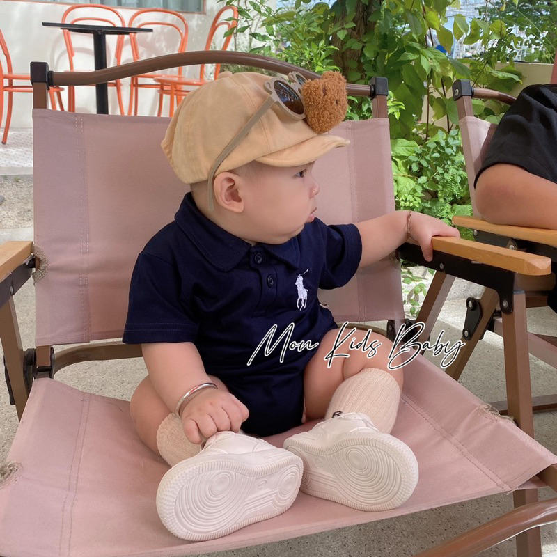 Body polo thêu ngựa cho bé trai bé gái 3-12kg HÀNG ĐẸP LOẠI 1 body cổ polo cho bé