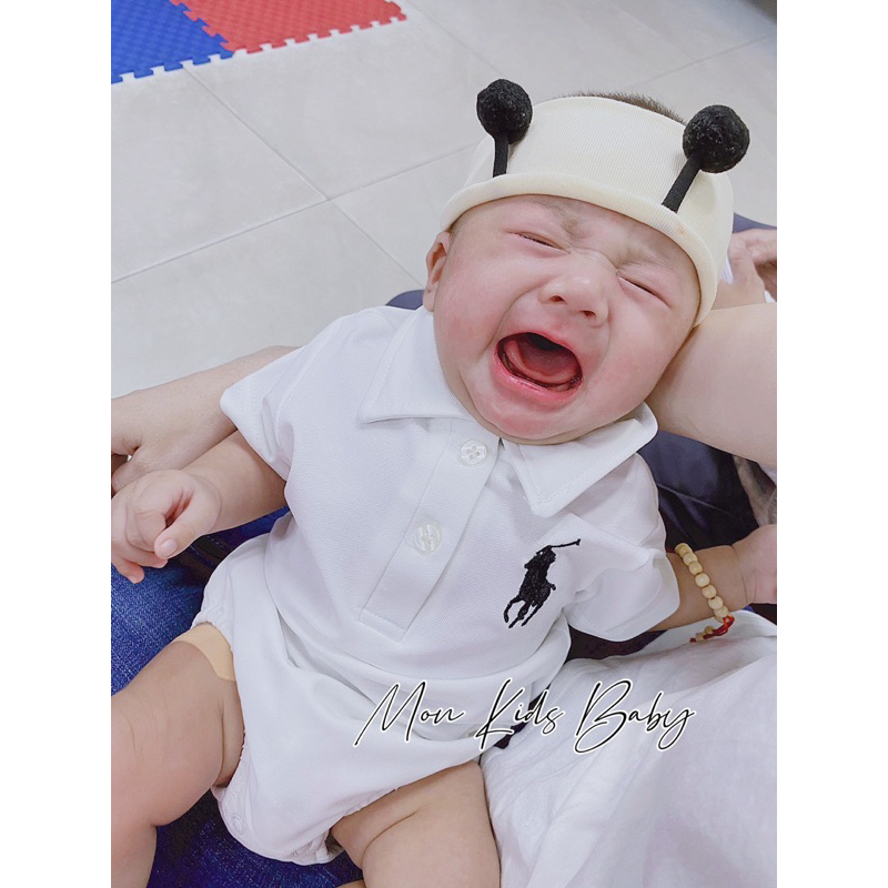 Body polo thêu ngựa cho bé trai bé gái 3-12kg HÀNG ĐẸP LOẠI 1 body cổ polo cho bé