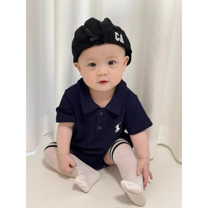 Body polo thêu ngựa cho bé trai bé gái 3-12kg HÀNG ĐẸP LOẠI 1 body cổ polo cho bé