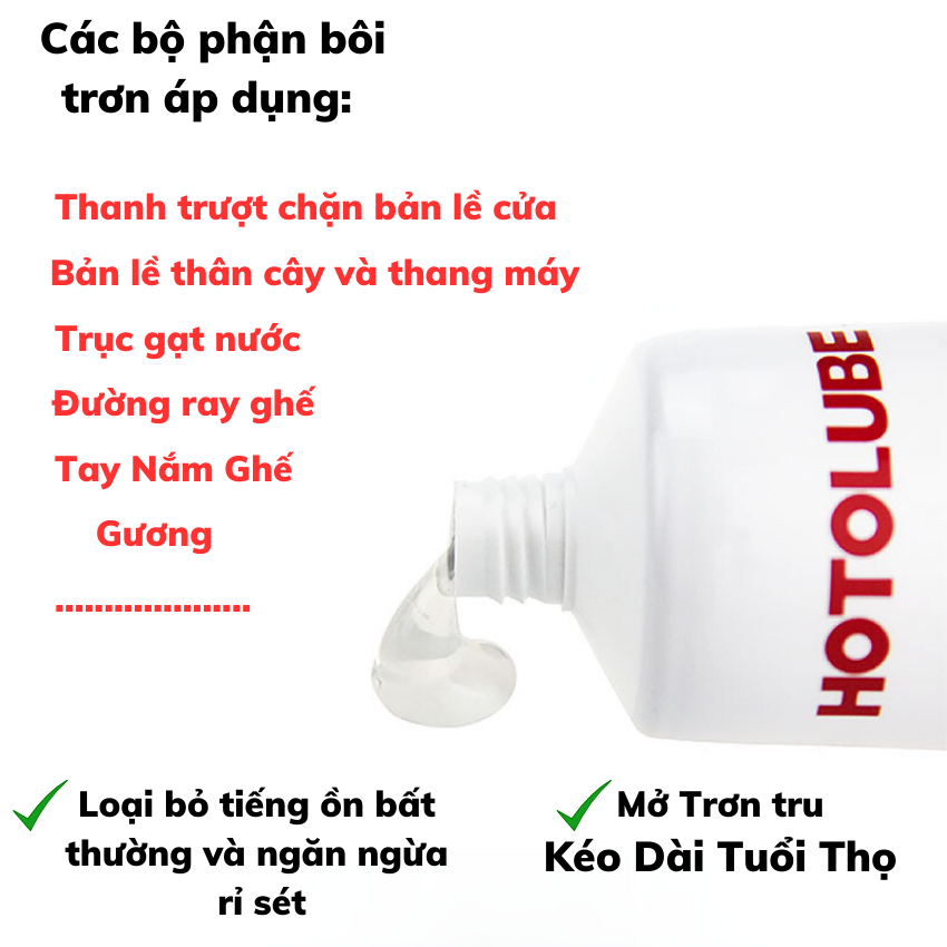 Lọ Dầu Bôi Trơn, Bảo Dưỡng Chi Tiết Ô Tô Cao Cấp HOTOLUBE, Bôi Trơn bản lề,rãnh trượt,ổ khóa,slide,...giảm tiếng ổn