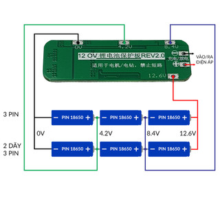 Mạch sạc và bảo vệ pin 3S 20A