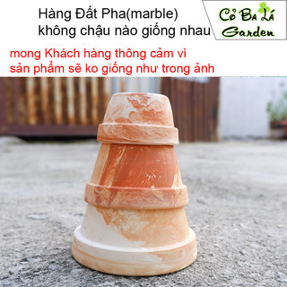 Chậu Đất Nung Lùn Đât pha,Đất Loang,marble