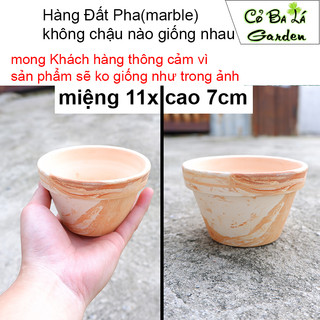 Chậu Đất Nung Lùn Đât pha,Đất Loang,marble