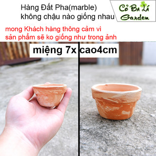 Chậu Đất Nung Lùn Đât pha,Đất Loang,marble