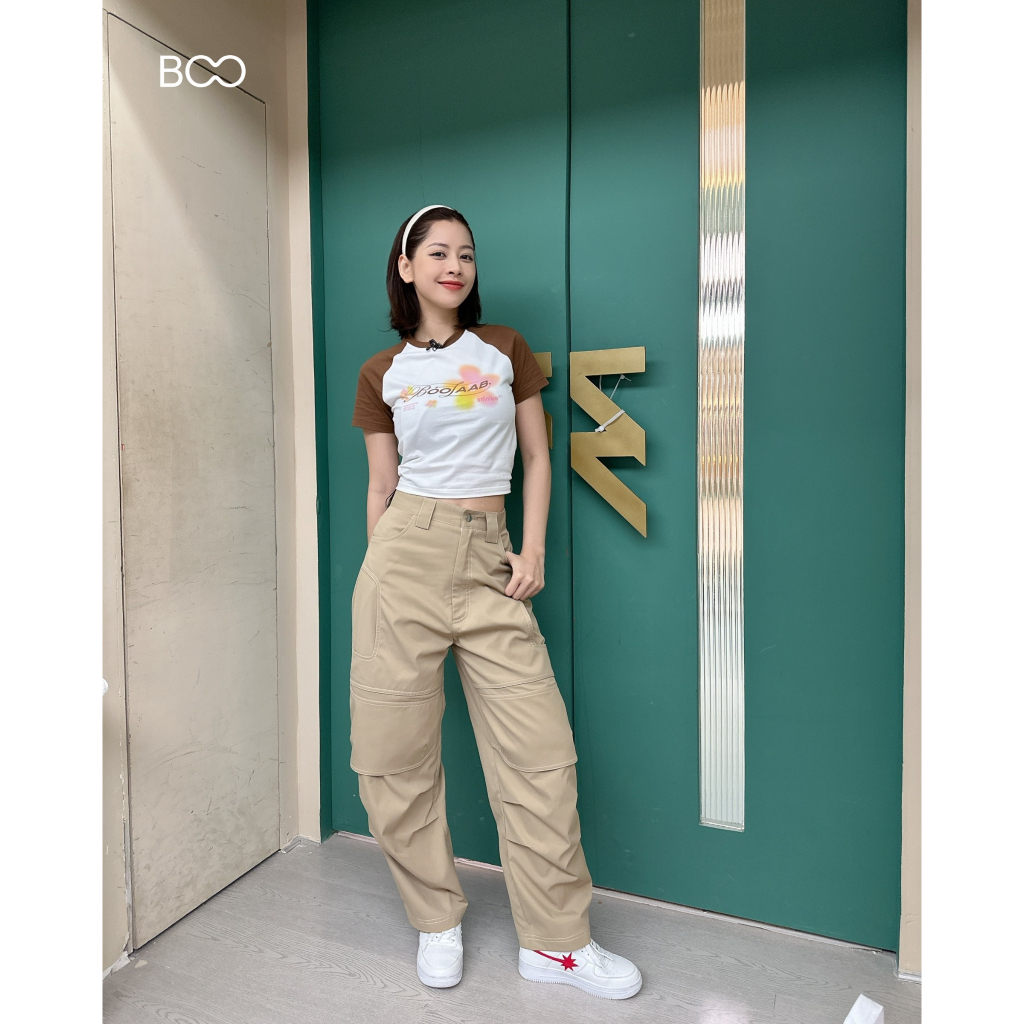 Áo Thun Nữ BOO Dáng Regular Tay Raglan Logo BOOLAAB