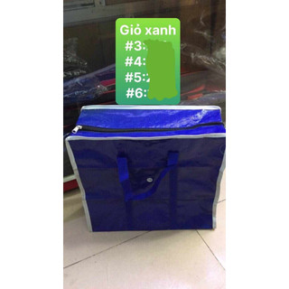 Giỏ xanh để đựng dụng cụ câu cá