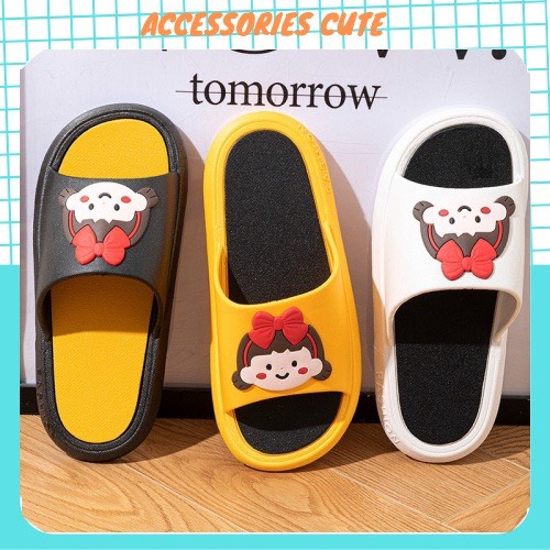 Dép quai ngang nư quai ngang hình cô gái dễ thương Fashion phong cách Hàn Quốc