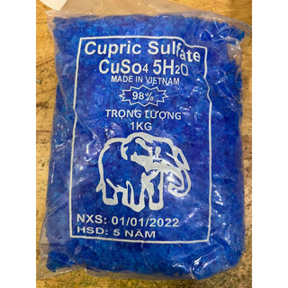 Sunphat đồng cục hoặc phèn xanh xử lý nước hoặc ao tôm hiệu voi Việt Nam 1 bịch