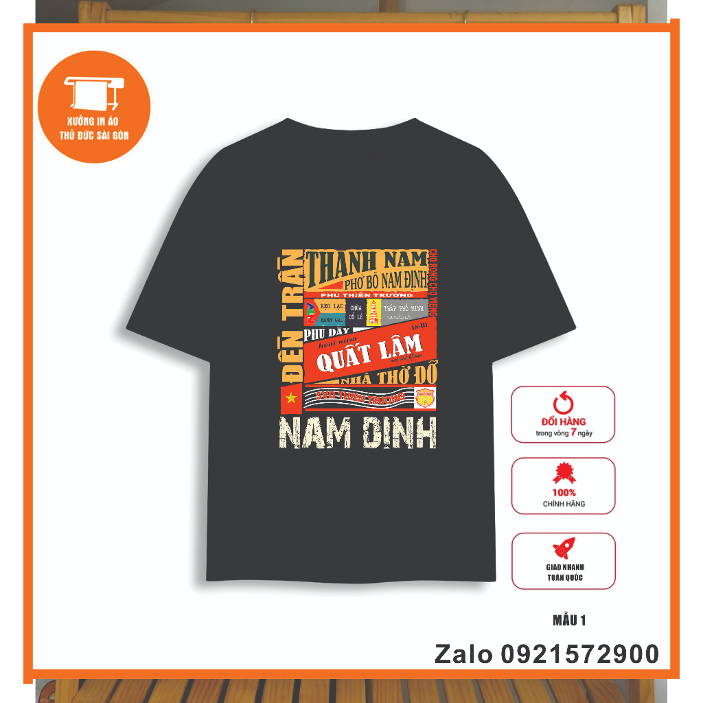 Áo thun in hình tỉnh thành siêu phong cách dành cho nam và nữ nhiều mẫu