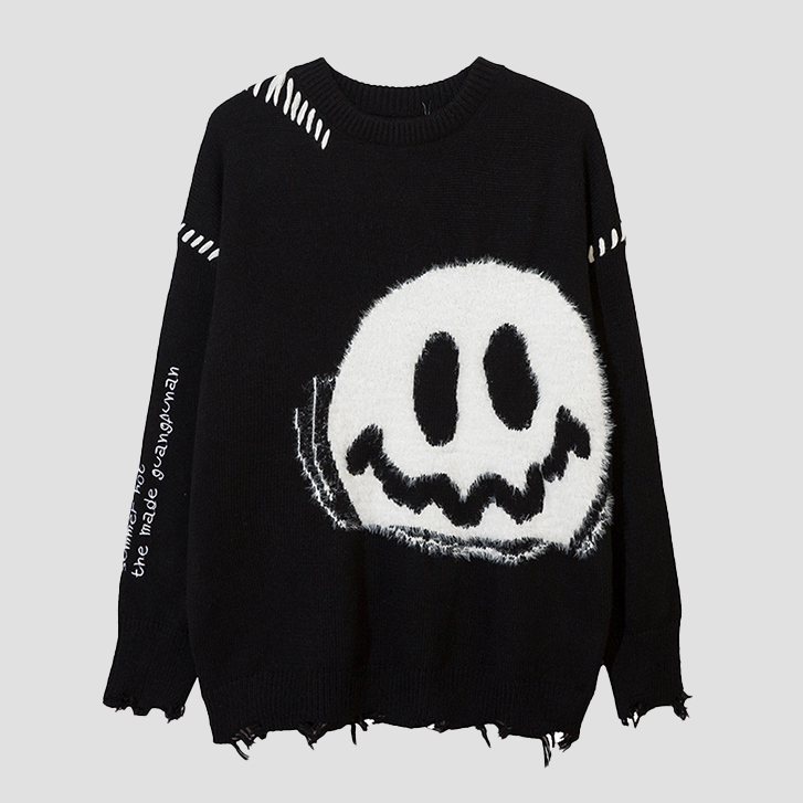 Áo sweater len drew nam nữ unisex dài tay sweater nam nữ unisex form rộng dệt kim lông mềm cao cấp 5306