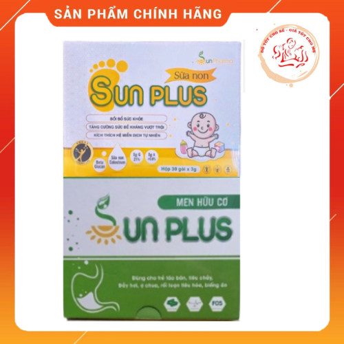 Men hữu cơ Sunplus + Sữa non Sunplus  bổ sung chất xơ, bé hết táo bón- Tăng sức đề kháng nuôi con nhàn tênh