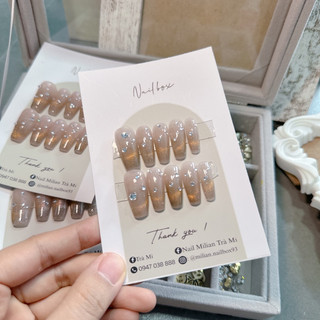 NailBox Mắt mèo đồng form thang đính đá