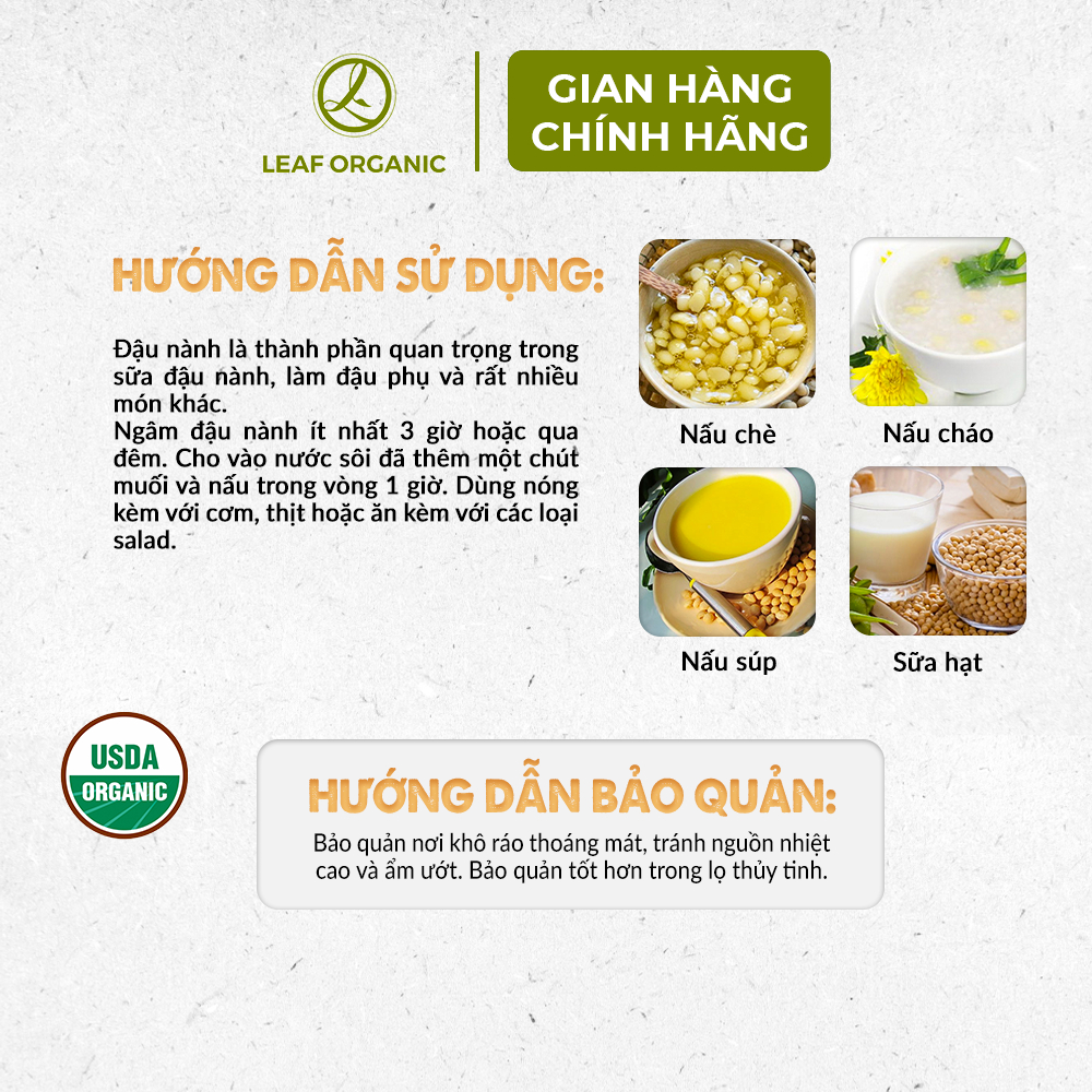 Đậu nành hữu cơ C'LaVie 200g, dùng nấu sữa hạt, soup cháo