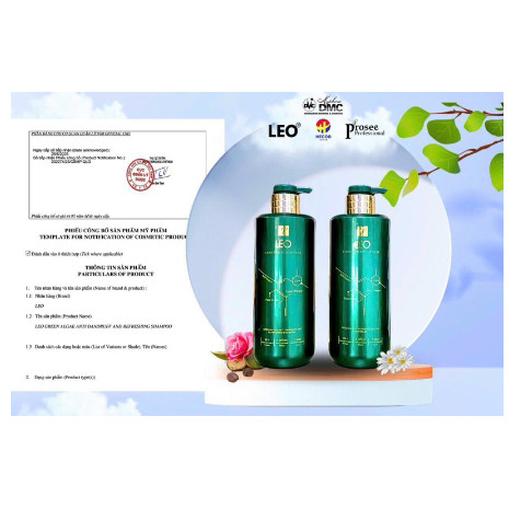 Cặp Gội Xả Prosee LEO Green Algae Anti Dandruff and Refreshing 450ml Tái Tạo Dành Cho Tóc Gàu,Dầu Nhờn