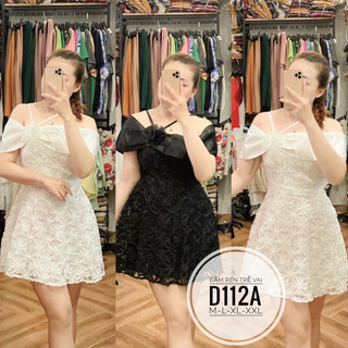 BIGSIZE Đầm ren trễ vai D112A