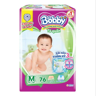 Tã/bỉm quần bobby lõi nén thần kỳ 3mm gạo non xl62/xxl56/m76/l68+8