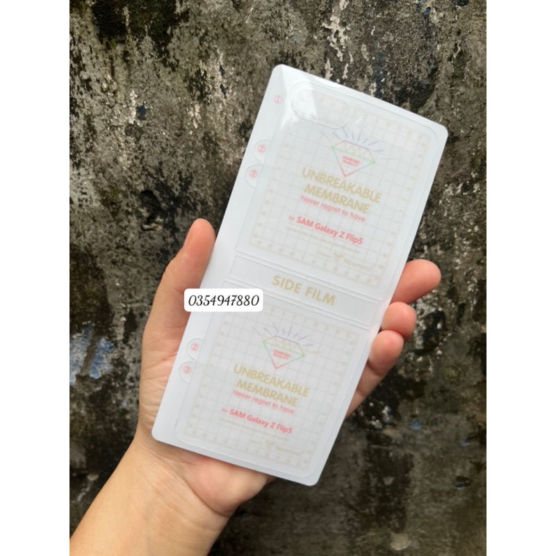 Miếng dán PPF dẻo full màn cho Samsung Z Flip 5 5G mặt trước, mặt sau trong bóng bảo vệ máy siêu tốt
