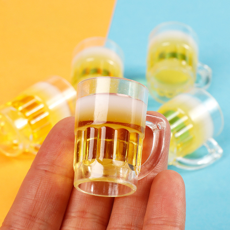 Mô hình cốc bia Mini Food, đồ ăn tí hon, đồ ăn mini mô hình cho búp bê DIY E1101