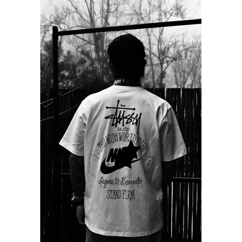 Áo thun Stussy collab Nai cao cấp, áo phông nam nữ phong cách Unisex - Hangg Full bọc Tag