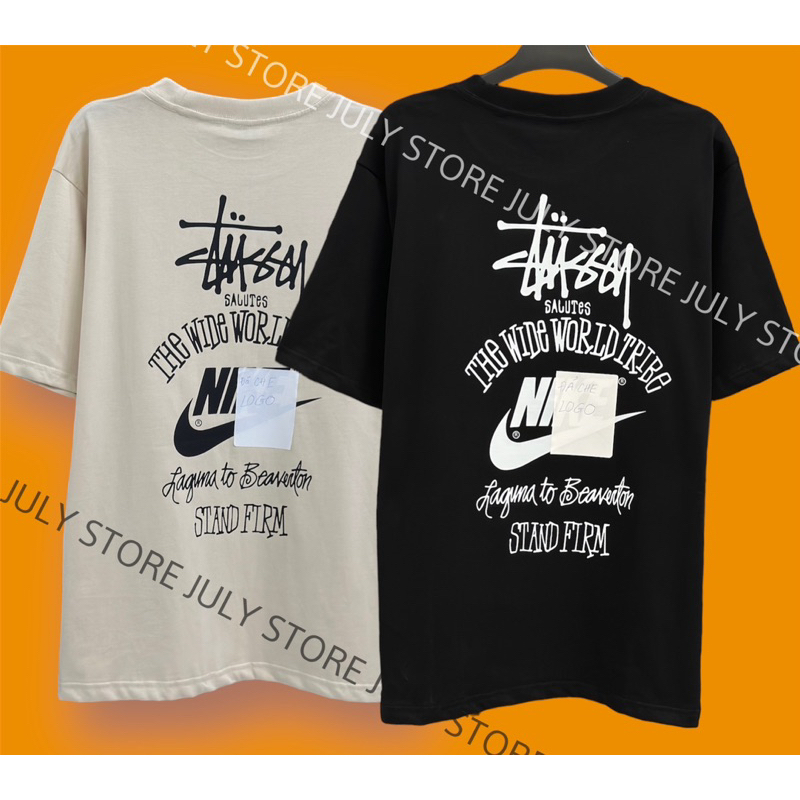 Áo thun Stussy collab Nai cao cấp, áo phông nam nữ phong cách Unisex - Hangg Full bọc Tag