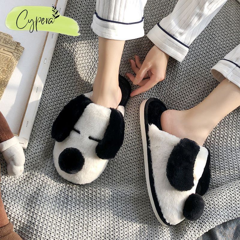Dép bông hình cún cưng dễ thương xinh xắn mẫu mới cho nam nữ đế chống trơn - D157 - D34 - D40