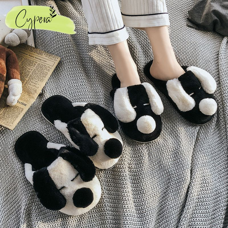 Dép bông hình cún cưng dễ thương xinh xắn mẫu mới cho nam nữ đế chống trơn - D157 - D34 - D40