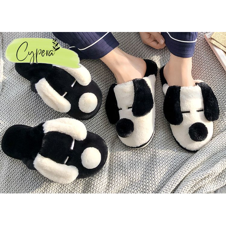 Dép bông hình cún cưng dễ thương xinh xắn mẫu mới cho nam nữ đế chống trơn - D157 - D34 - D40
