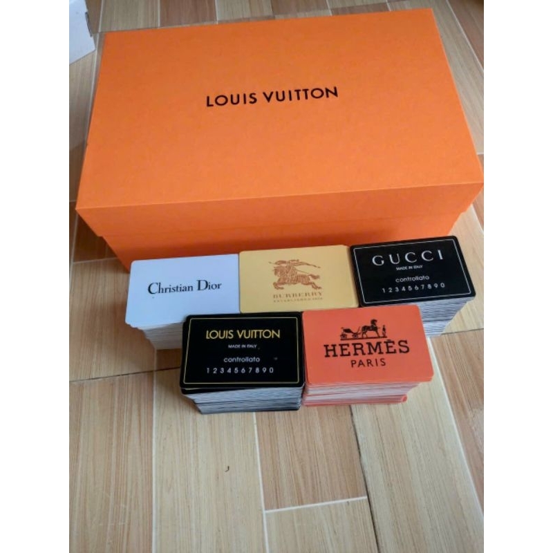 Thẻ cứng card các hãng giày dép túi xách