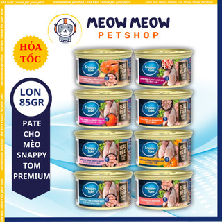 Pate cho mèo Snappy Tom Premium | Lon 85Gr | Pate dinh dưỡng cho mèo.