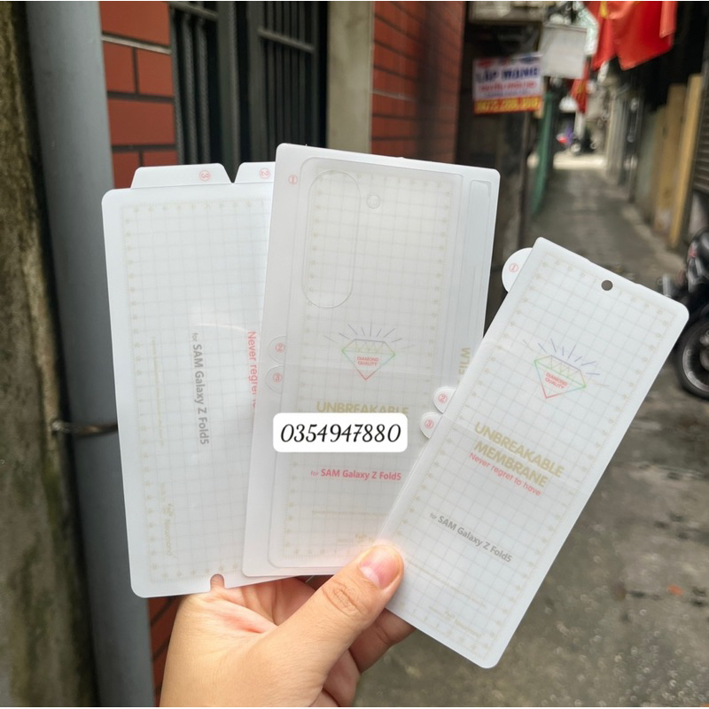 Miếng dán PPF dẻo cho Samsung Z Fold 5 5G mặt trước, mặt sau, mặt trước to full màn hình bảo vệ máy