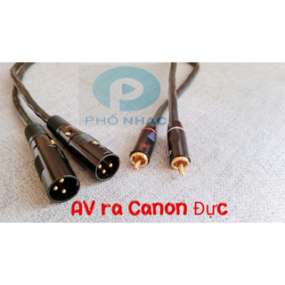 Cặp dây hitachi 8 lõi chống nhiễu đầu rắc av ra canon đực - dây canon av loại xịn - phố nhạc