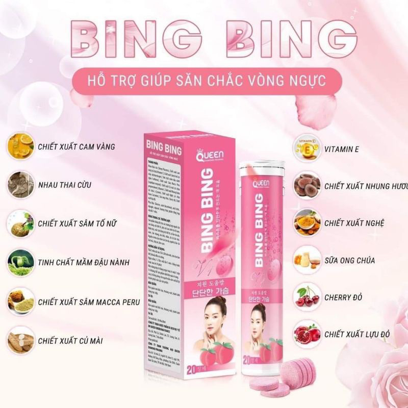 Hộp 20 viên sủi nở Ngực Tăng size vòng 1 , giúp săn chắc, căng tròn