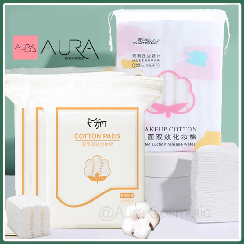 Bông tẩy trang 222 miếng 3 lớp Cotton Pads, không sơ, mềm mịn, siêu thấm hút