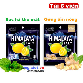 Kẹo Chanh Muối Himalaya Salt MALAYSIA Giúp Bù Khoáng, Thông Cổ Họng - Túi 6 Viên